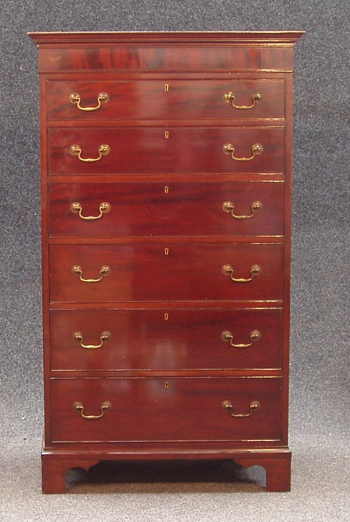 A mahogany chest,