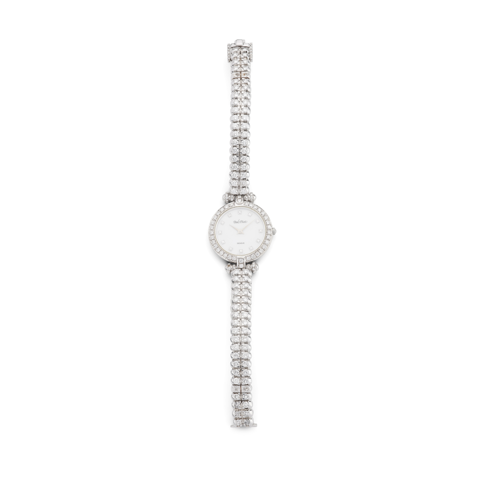 Paul Picot: A white gold and diamond wristwatch