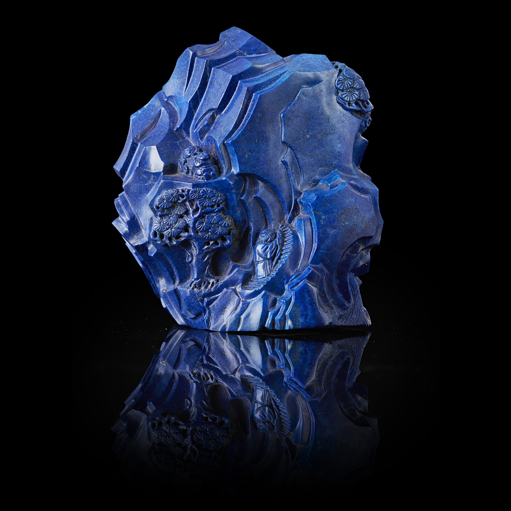 CARVED LAPIS LAZULI BOULDER