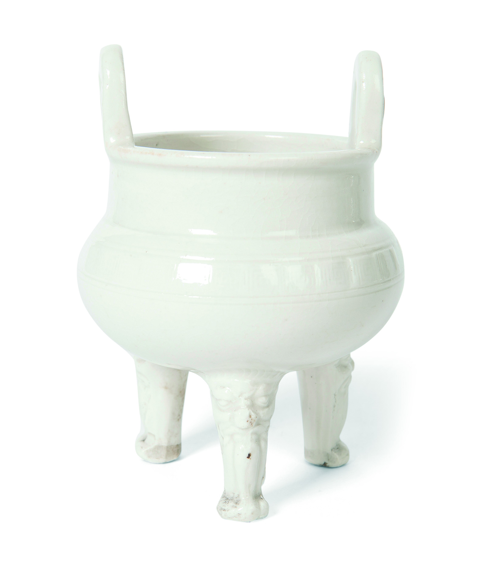 CHINESE BLANC DE CHINE TRIPOD CENSER
