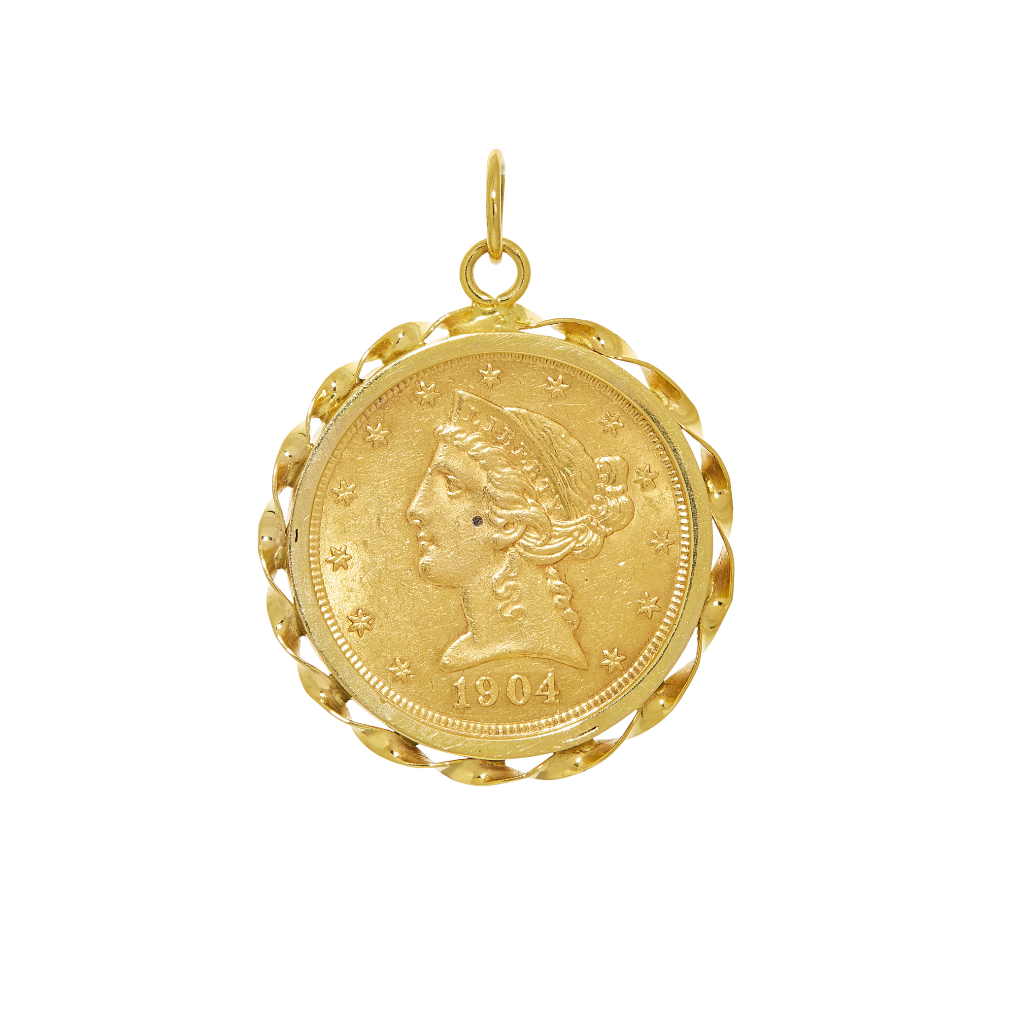 A United States of America $5 dollar coin
