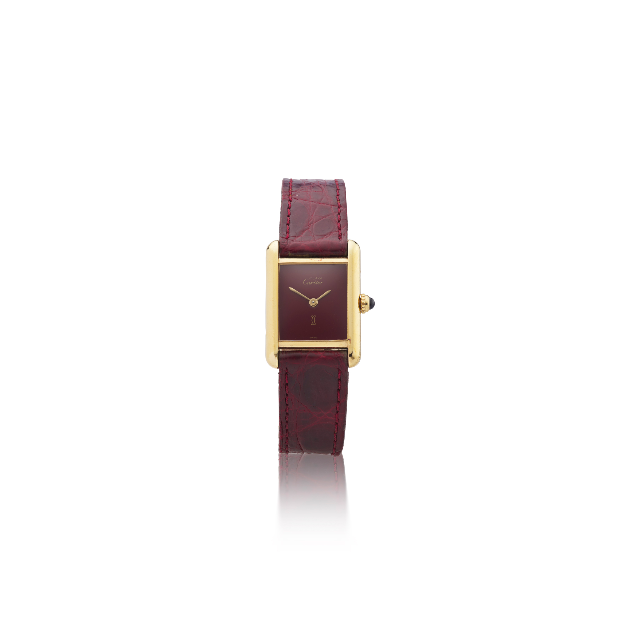 Les Must de Cartier: A rectangular quartz wristwatch
