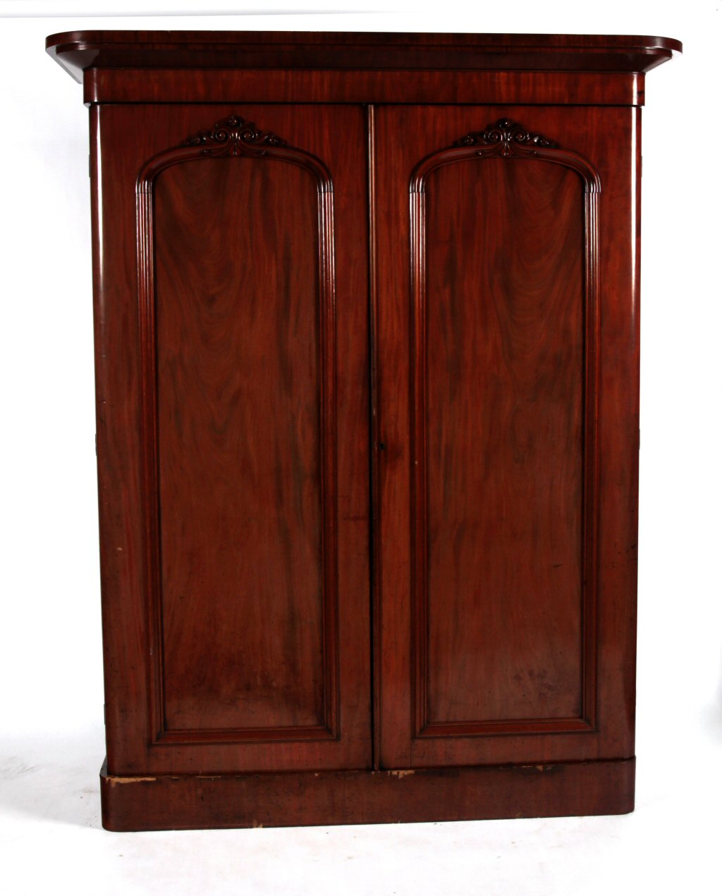 A Victorian mahogany two door wardrobe
