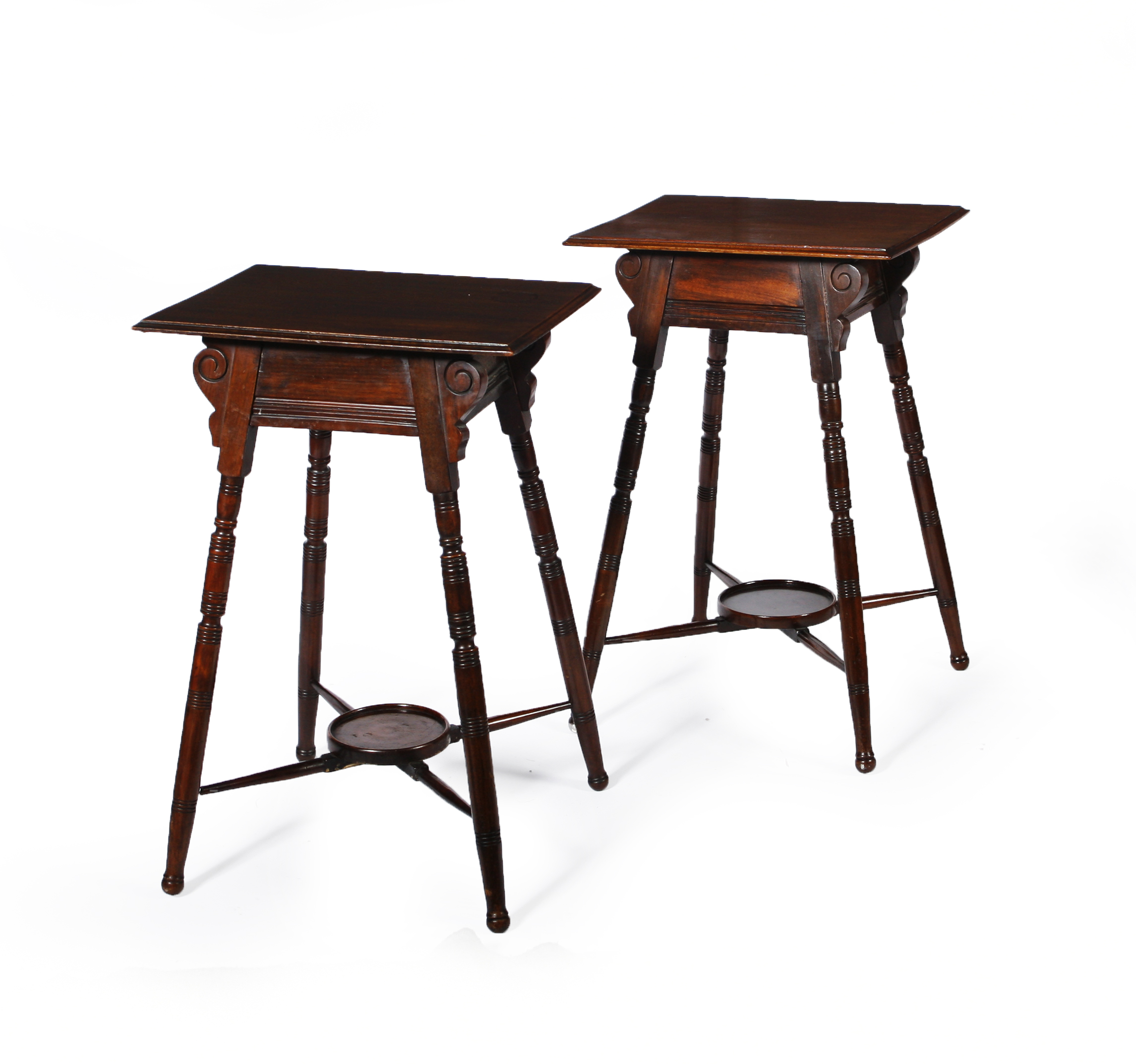 TWO ARTS & CRAFTS STYLE SIDE TABLES