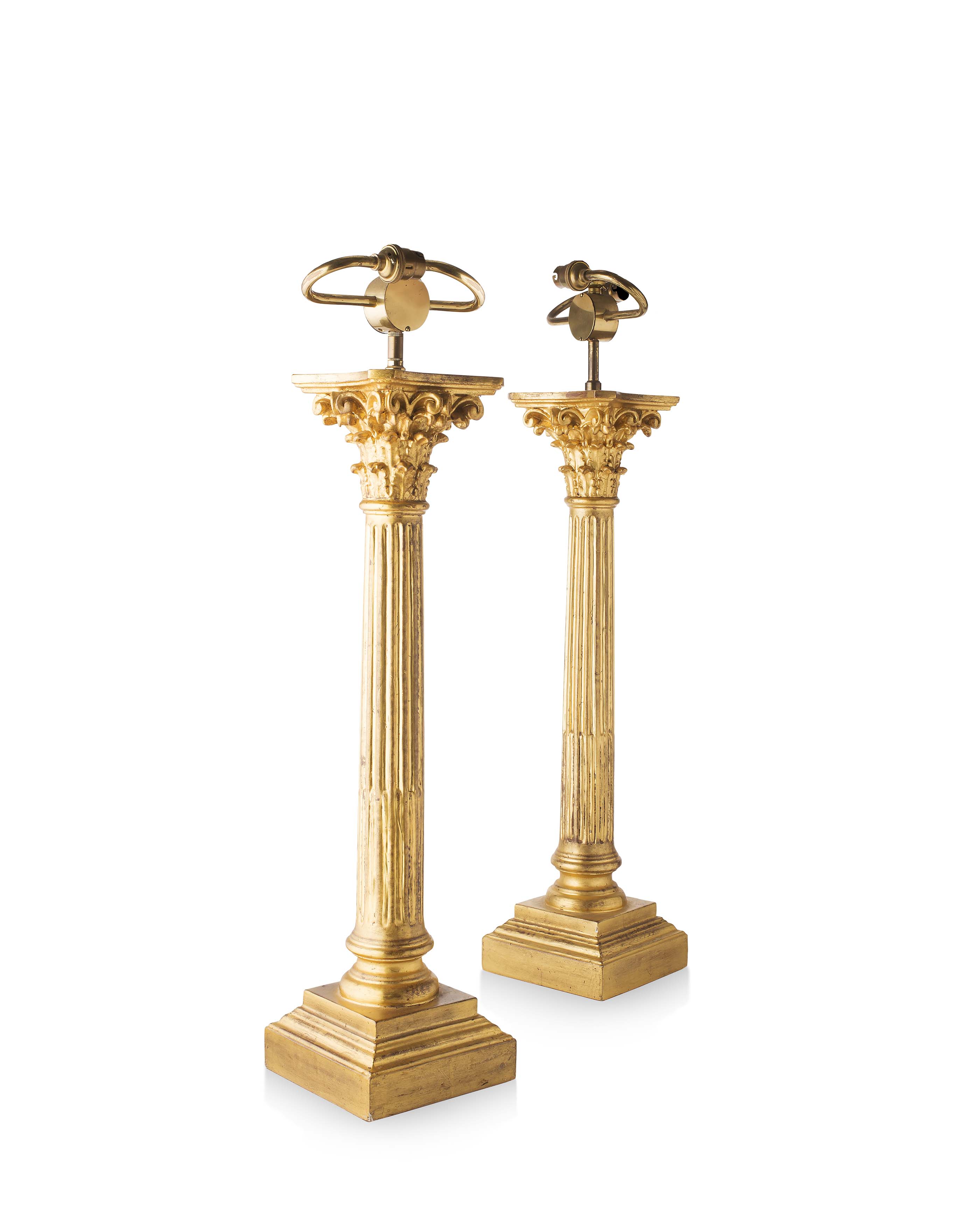 PAIR OF GILTWOOD TABLE LAMPS