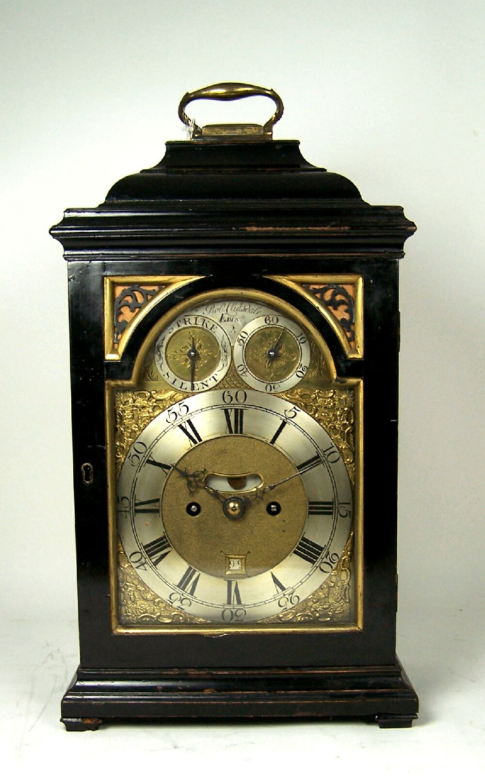 A Scottish George III period ebonised bracket clock By Robert Clidsdale