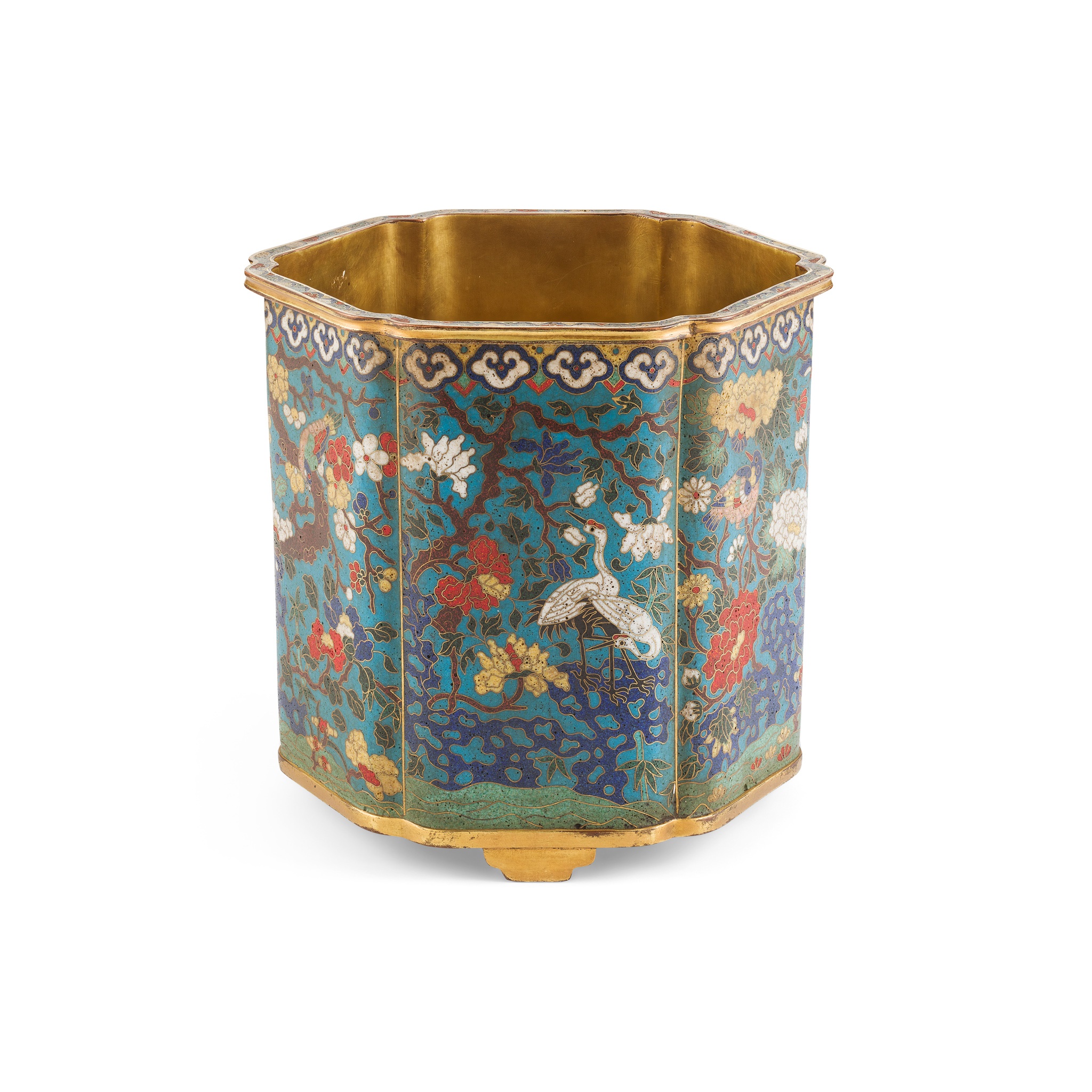 CLOISONNÉ ENAMEL JARDINIÈRE