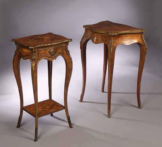 An Edwardian Louis XV style kingwood and gilt brass mounted occasional table