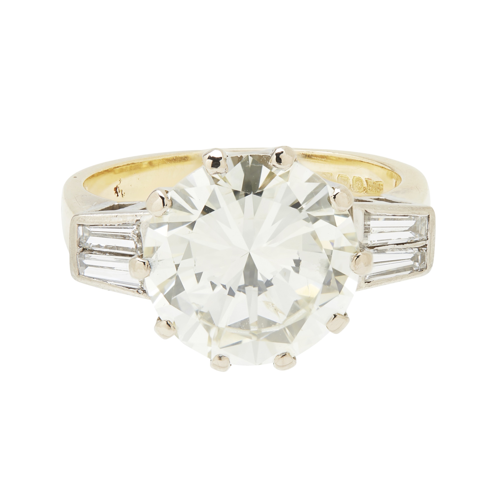 A diamond solitaire ring