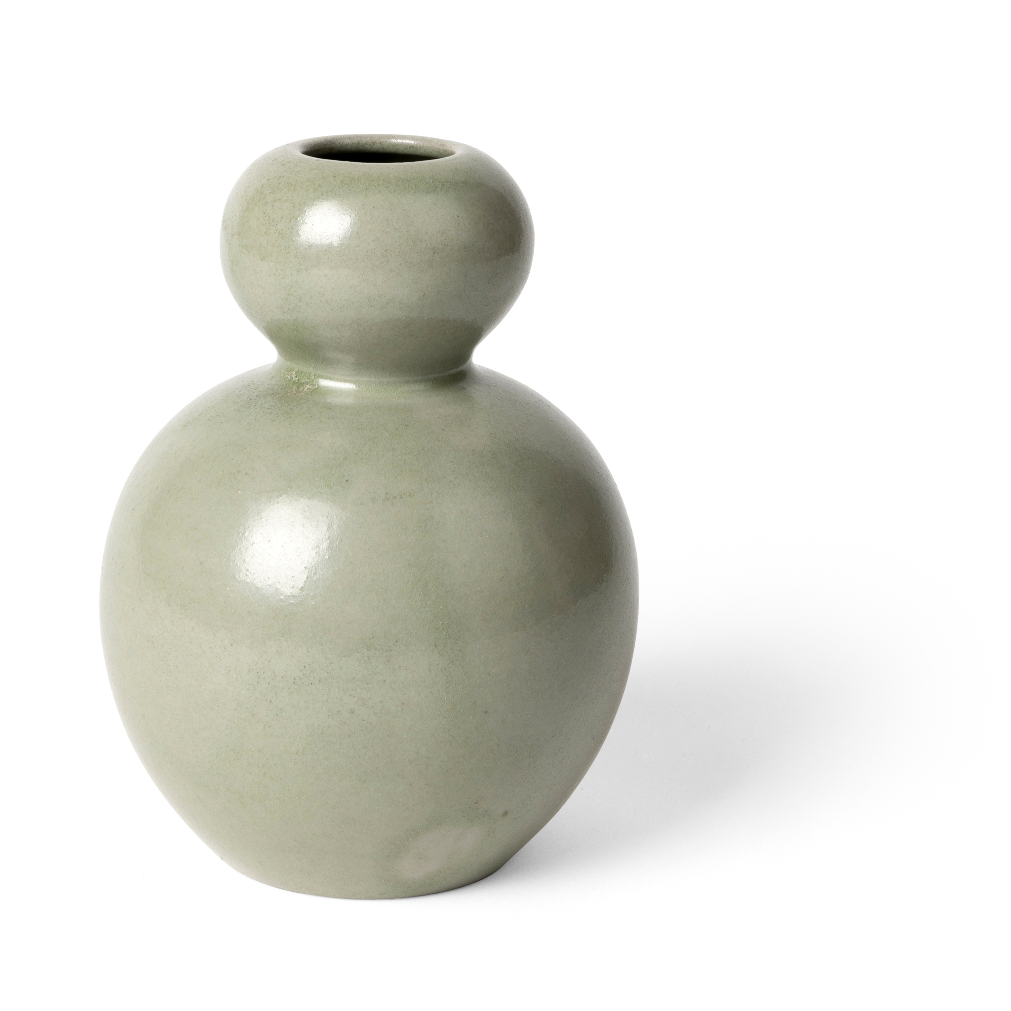 CHINESE CELADON-GLAZED DOUBLE-GOURD VASE