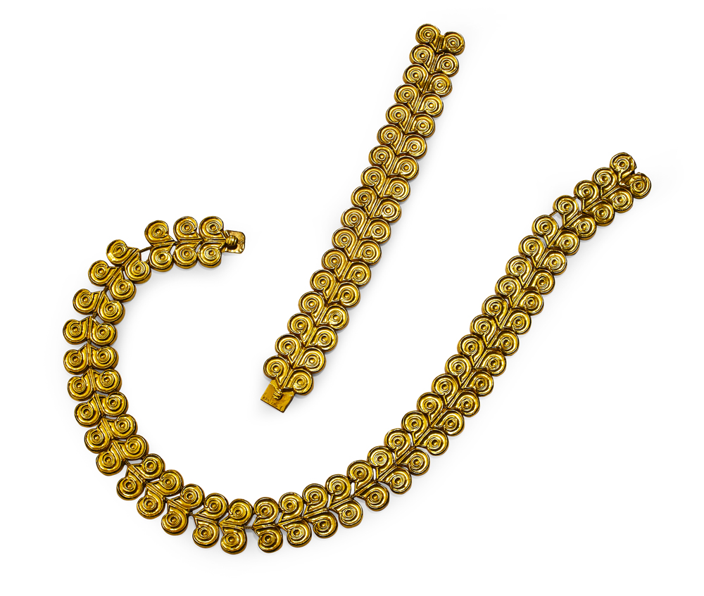 ILIAS LALAOUNIS - an 18ct gold Minoan and Mycenaean style suite