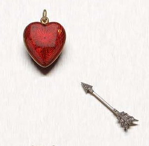 A heart shaped locket,