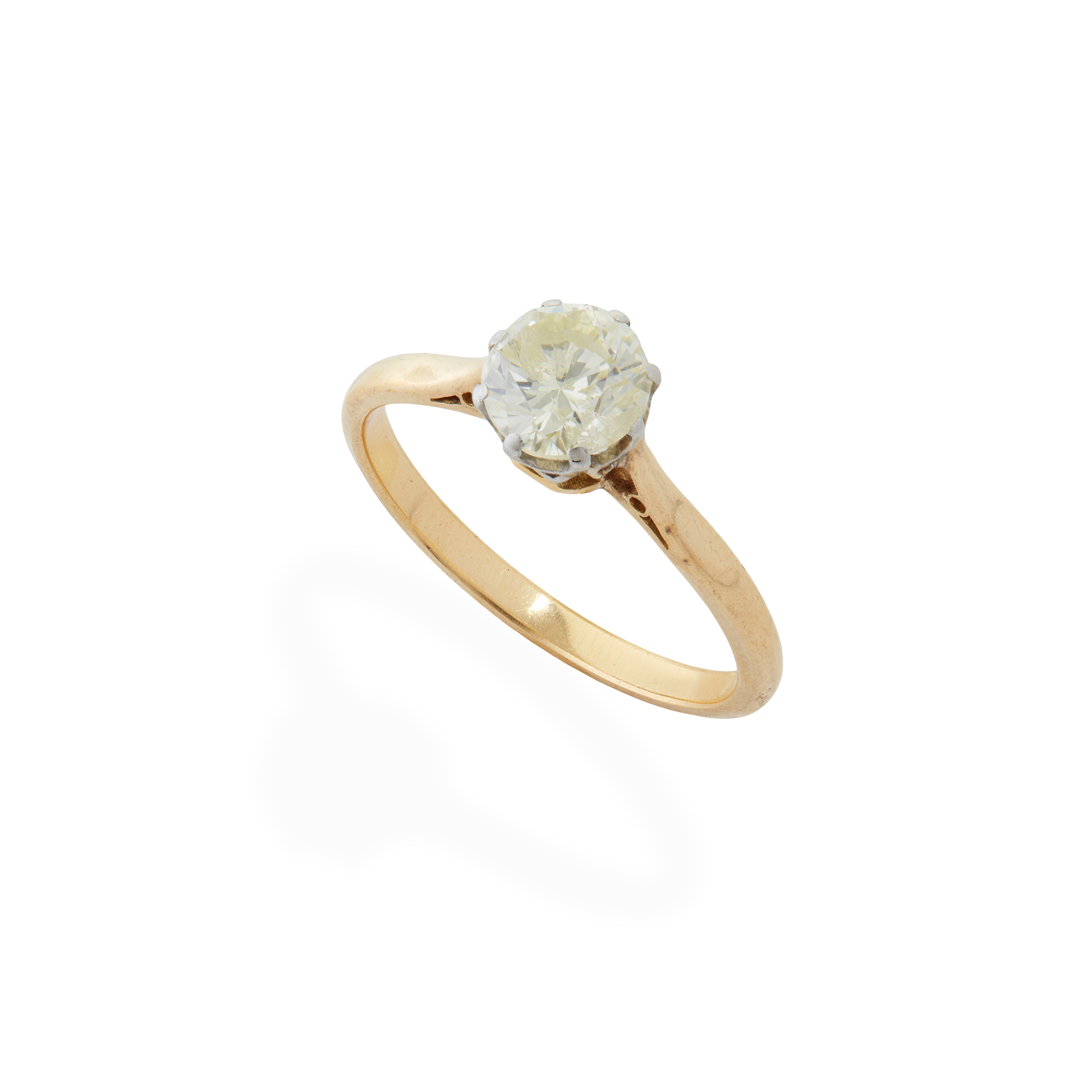 A diamond single-stone ring