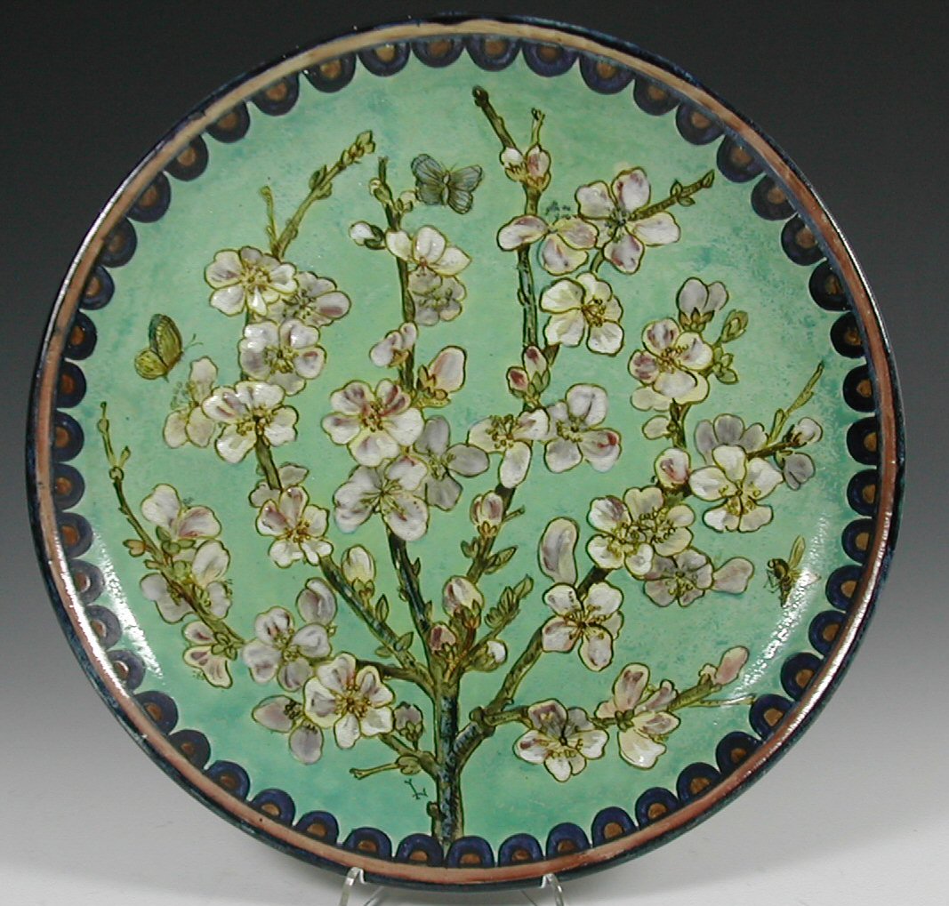 A Doulton Lambeth circular charger,