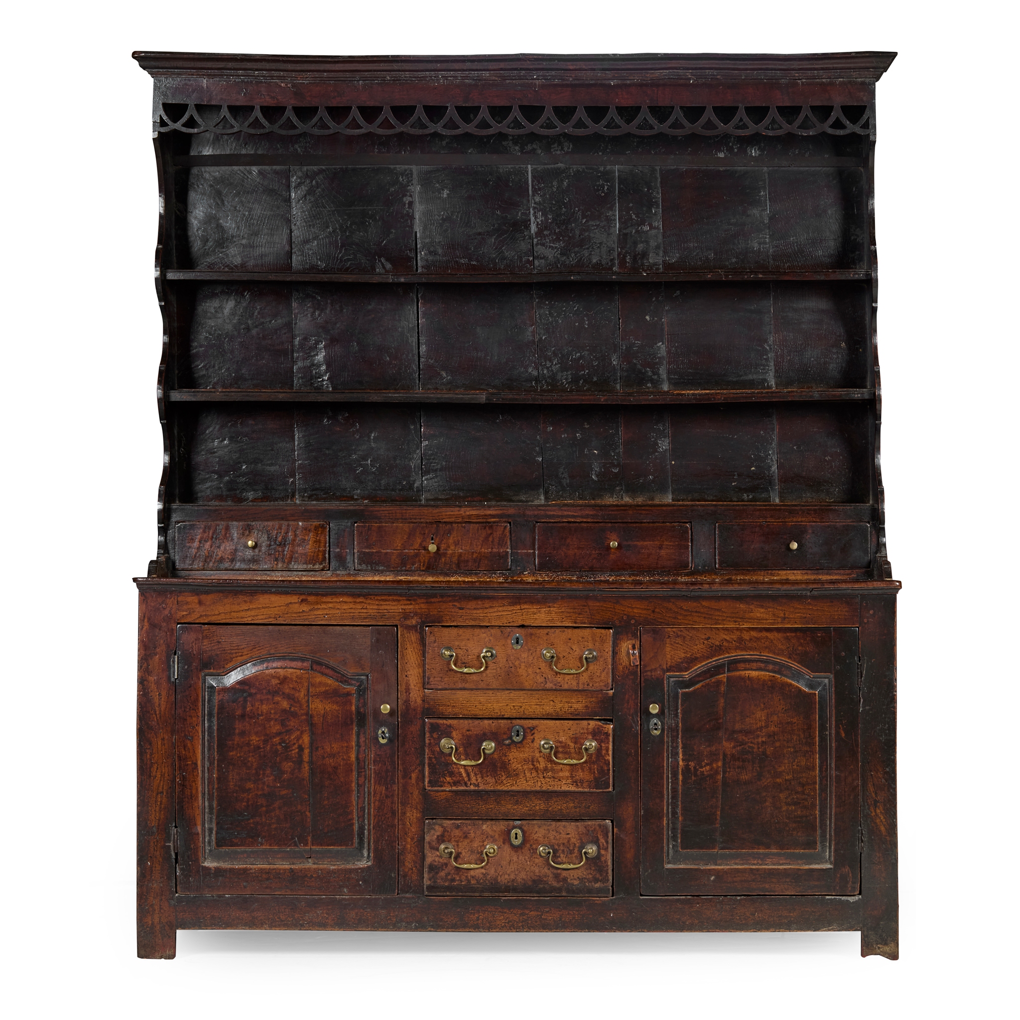 GEORGE III ELM AND OAK DRESSER