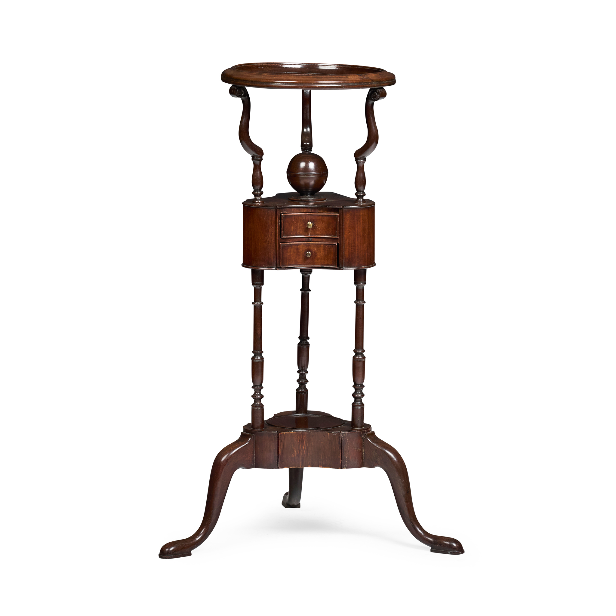 GEORGE III MAHOGANY BASIN STAND