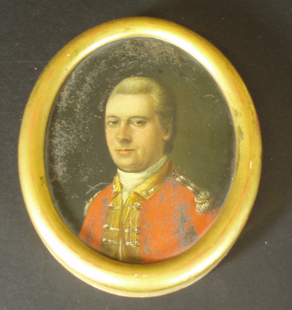 An 18th century Irish portrait miniature of an Infantry officer