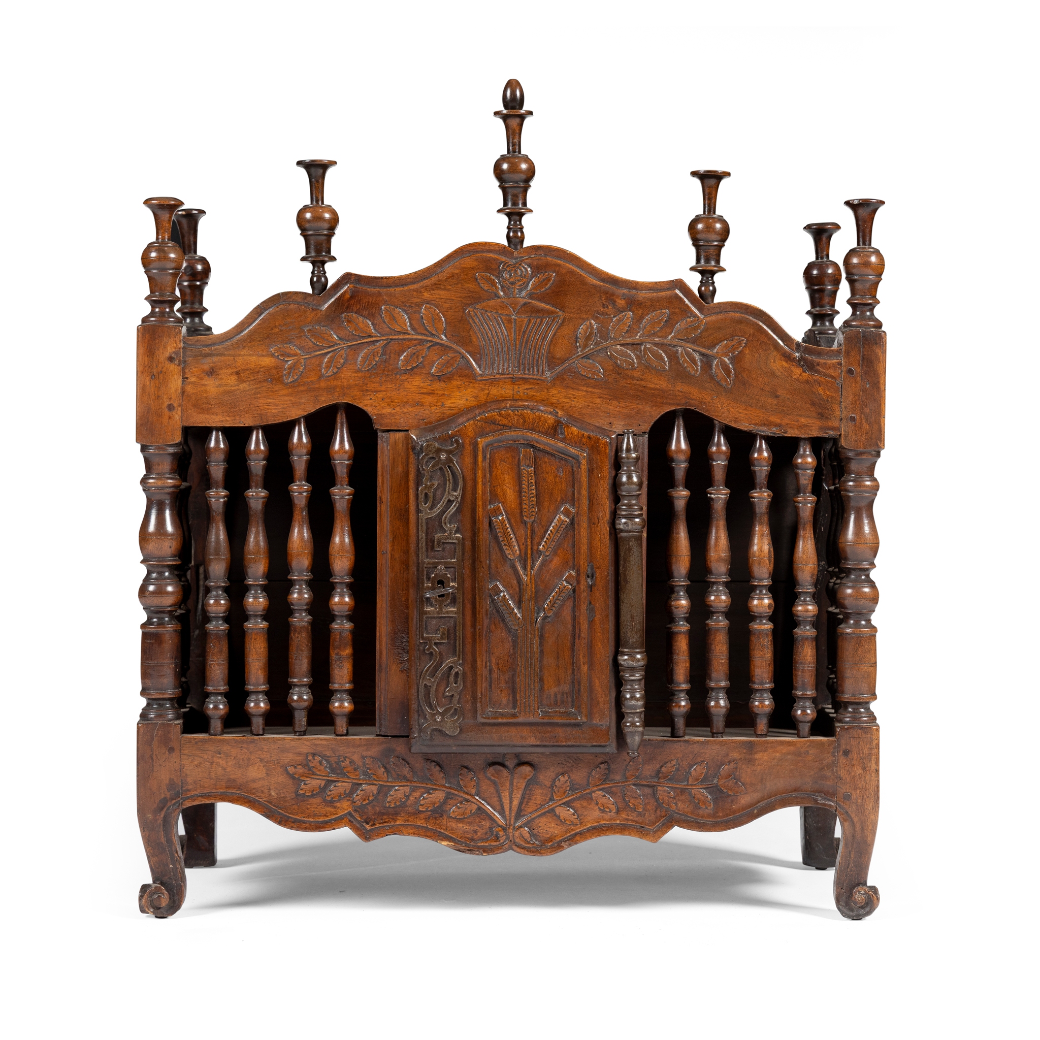A FRENCH WALNUT BREAD CUPBOARD OR PANETIERE