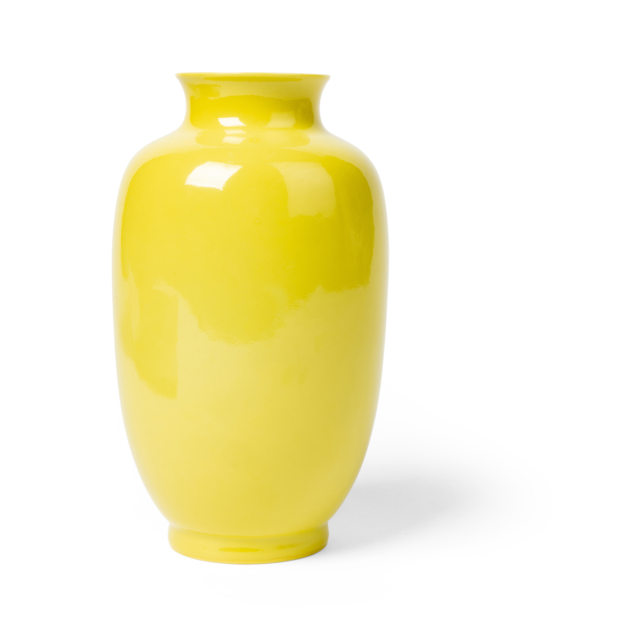 CHINESE LEMON-YELLOW-GLAZED VASE