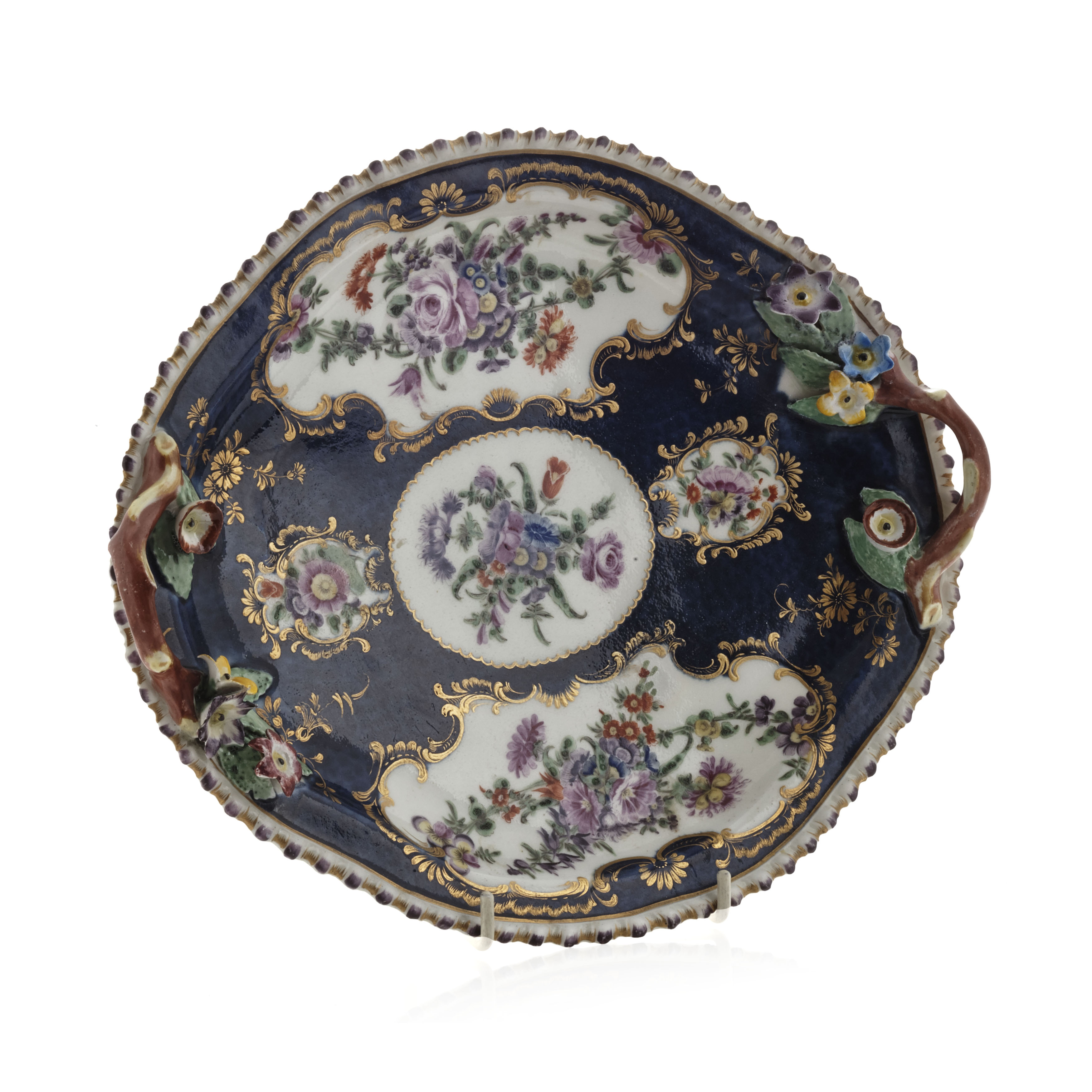 PAIR OF WORCESTER FIRST PERIOD PORCELAIN BOWLS