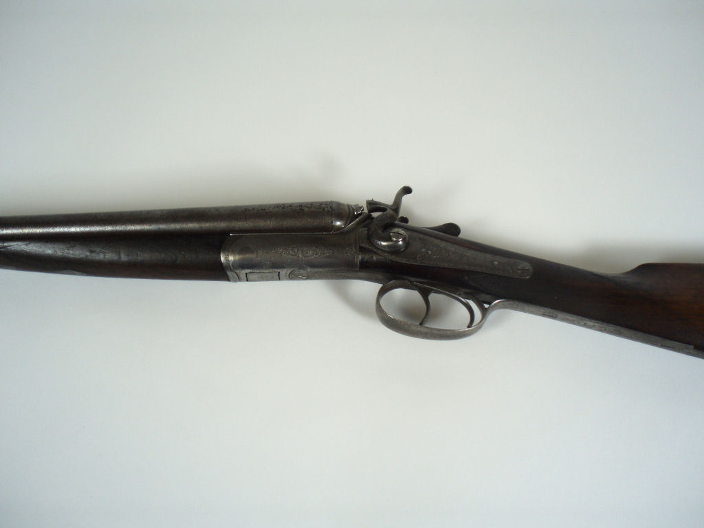 A 28 bore side by side double barrel hammer non ejector shotgun By Jeffrey & Son, circa 1870