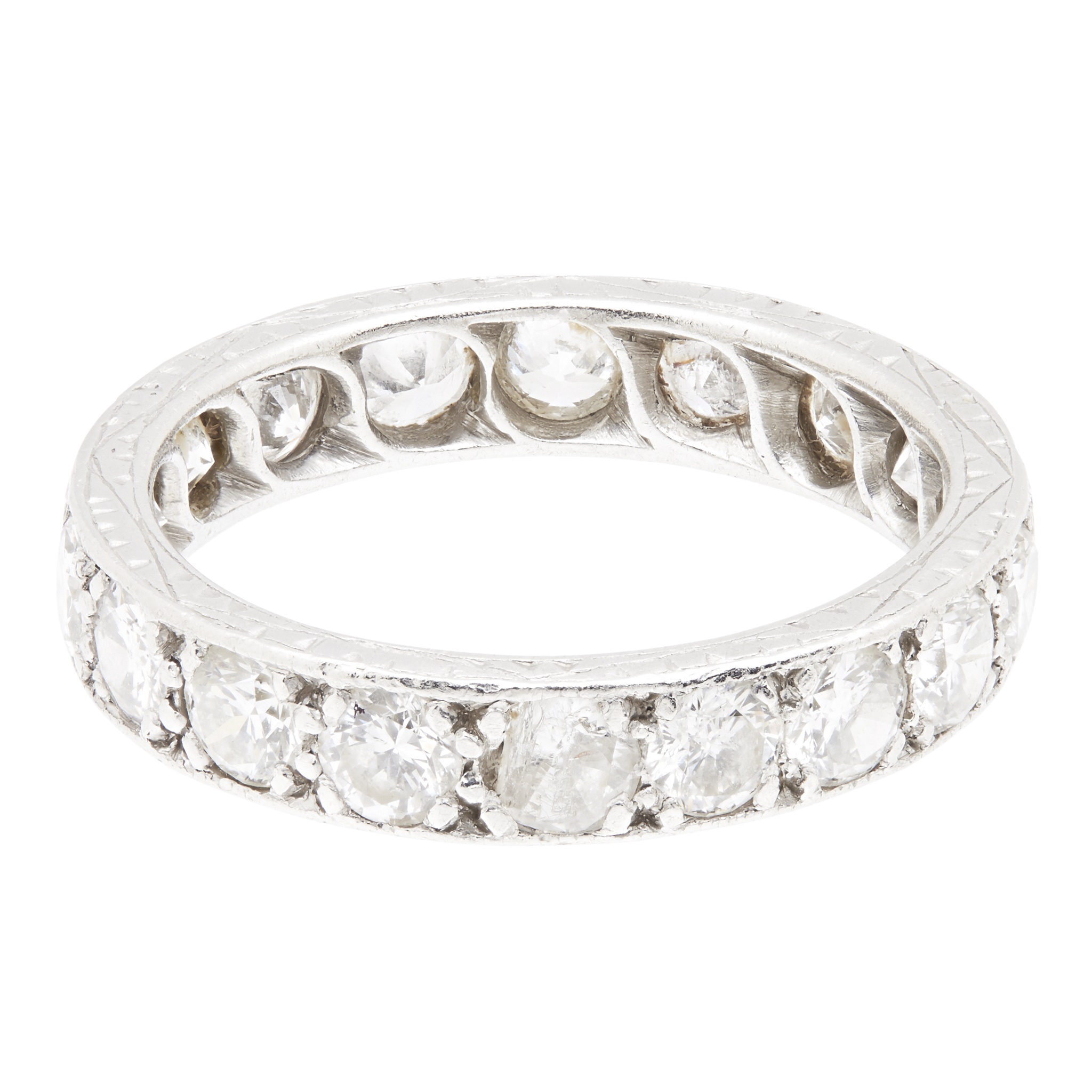 A diamond set eternity ring