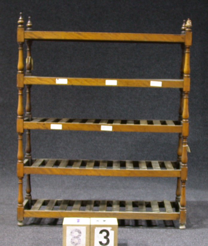 A Sabicu wood set of deed box shelves,