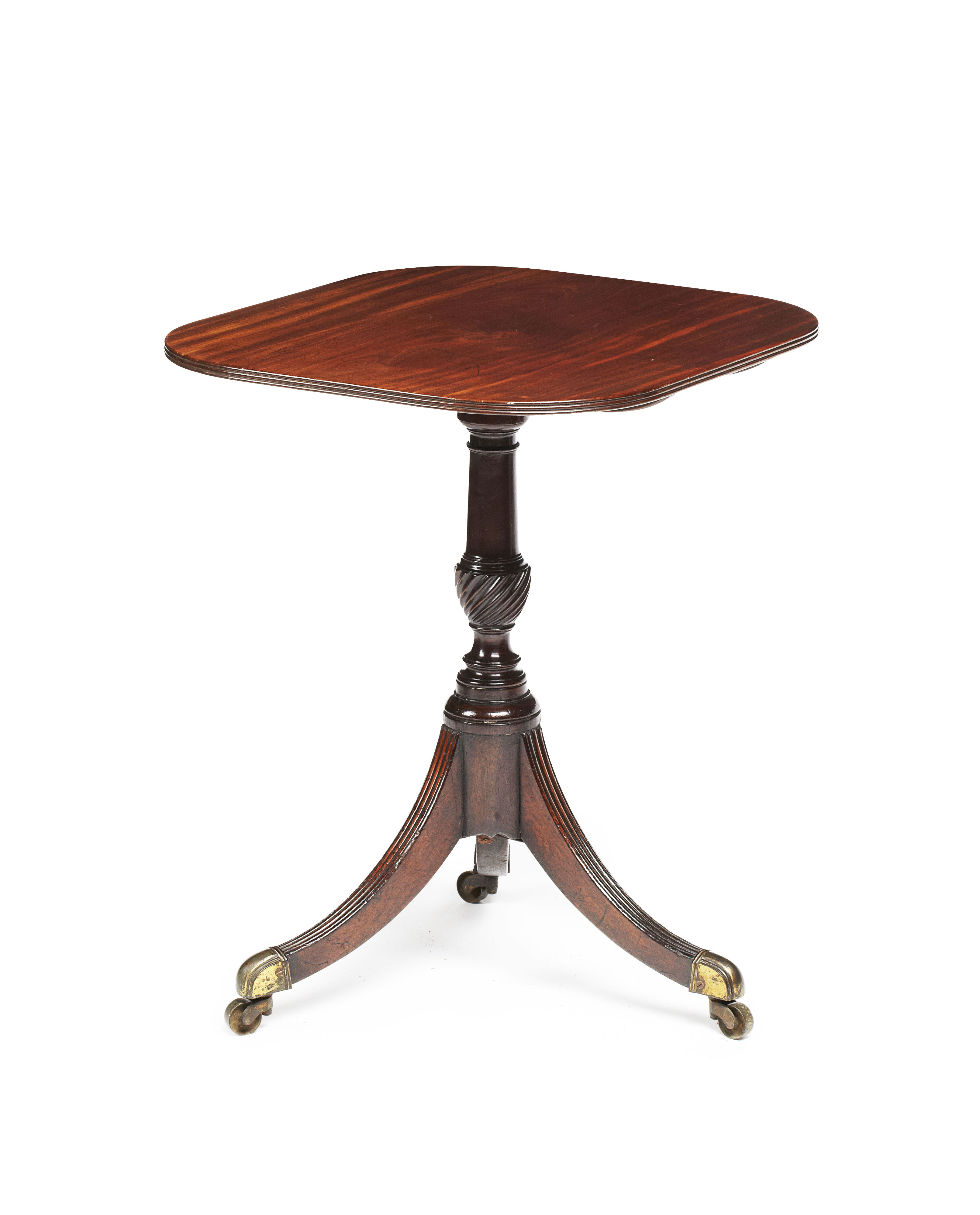 GEORGE III MAHOGANY TILT TOP TEA TABLE