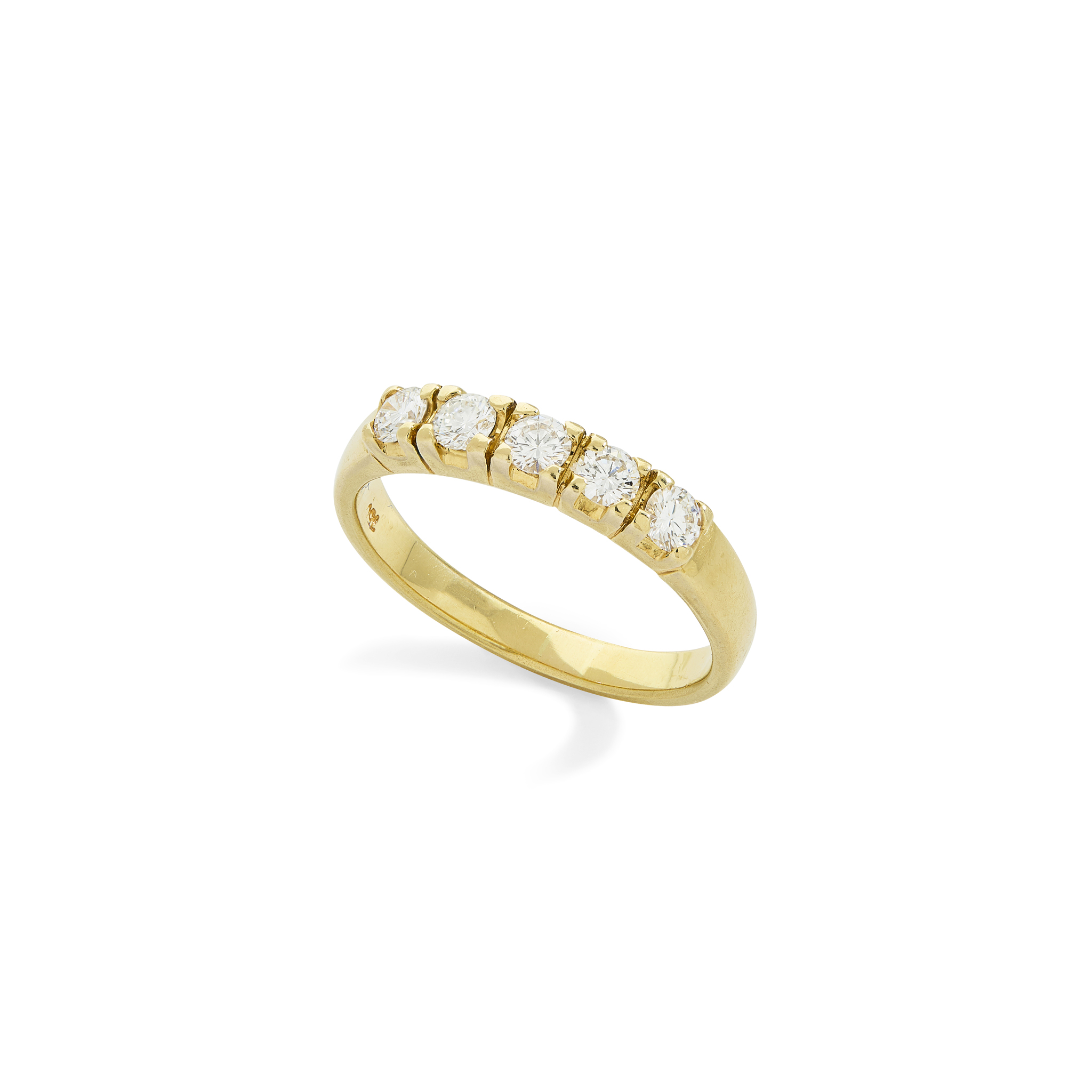 A diamond five-stone ring