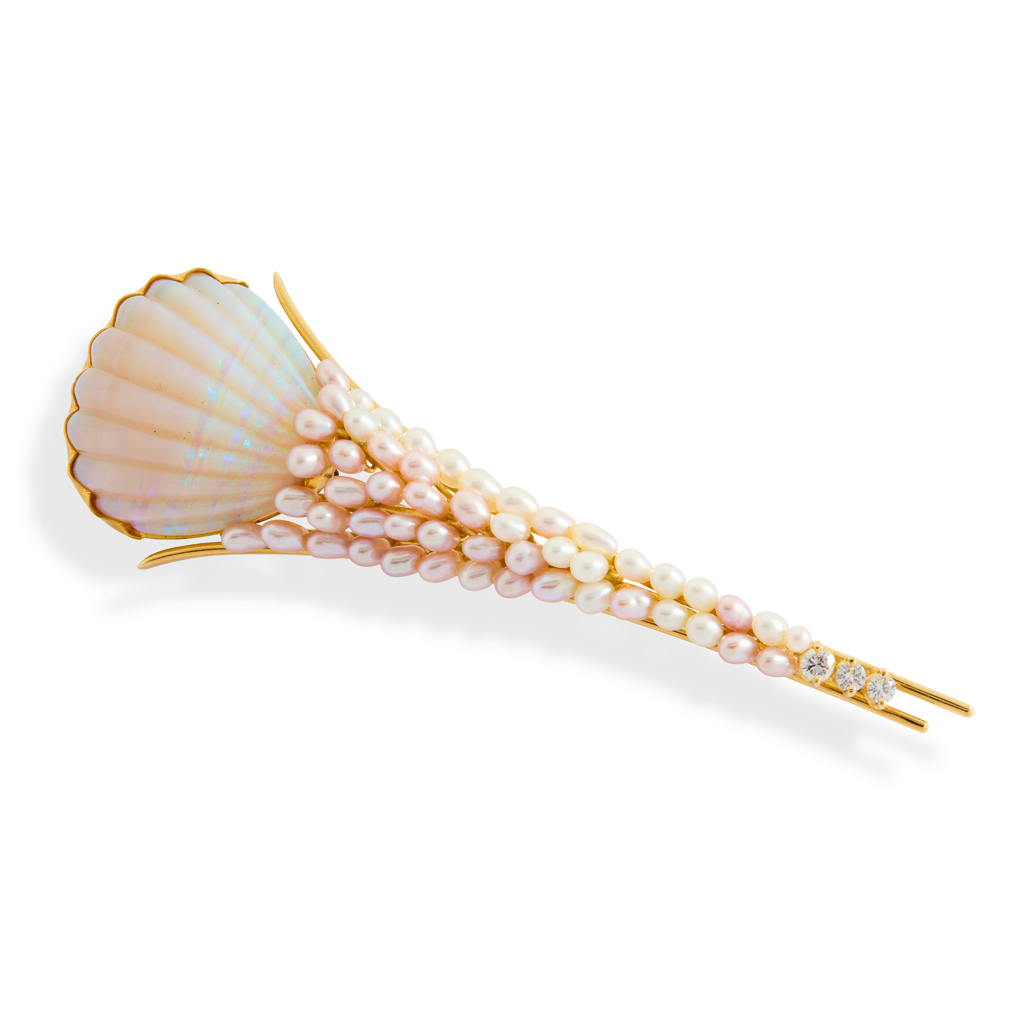 Peter Plöderl: An opal, pearl and diamond brooch/pendant