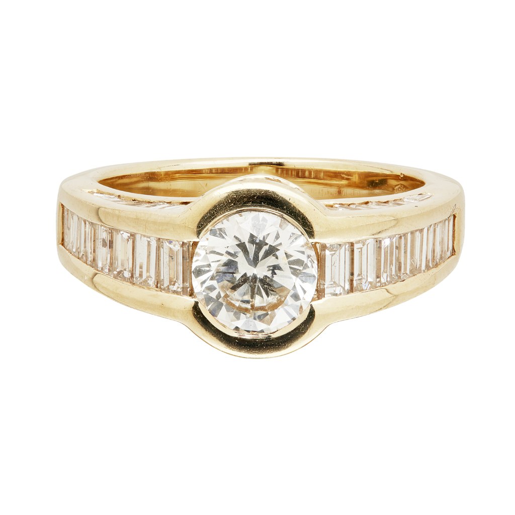 A modern diamond set ring