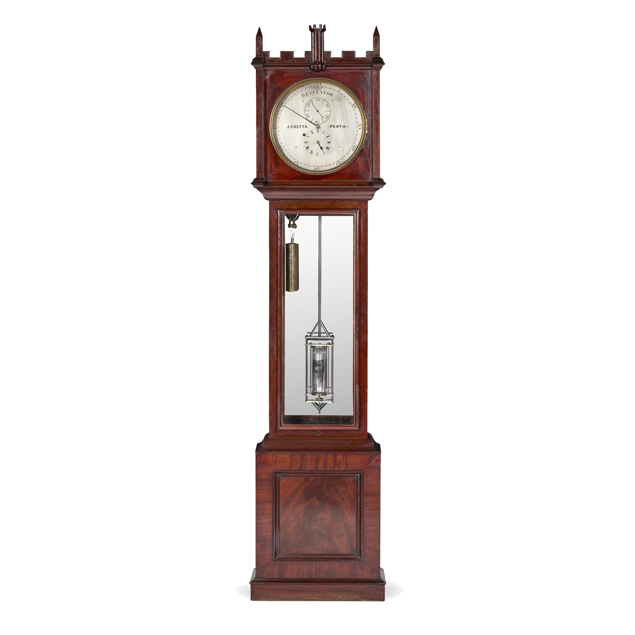 SCOTTISH WILLIAM IV / EARLY VICTORIAN MAHOGANY REGULATOR, JAMES COUTTS, PERTH