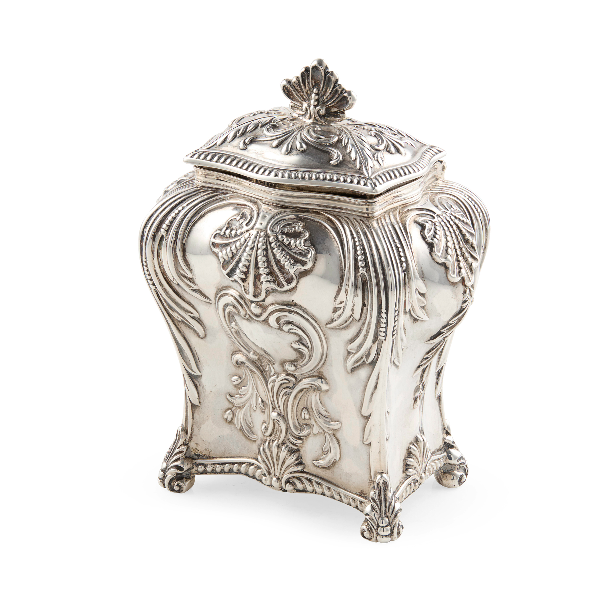 A LATE VICTORIAN TEA CADDY