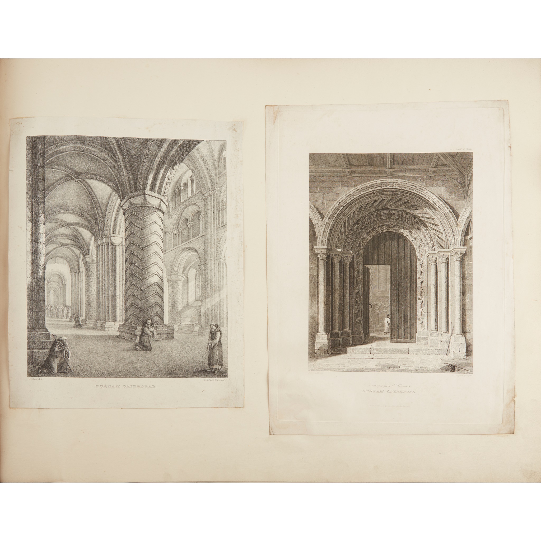 Durham, Bambrough Castle, &c. original drawings, lithographs &c