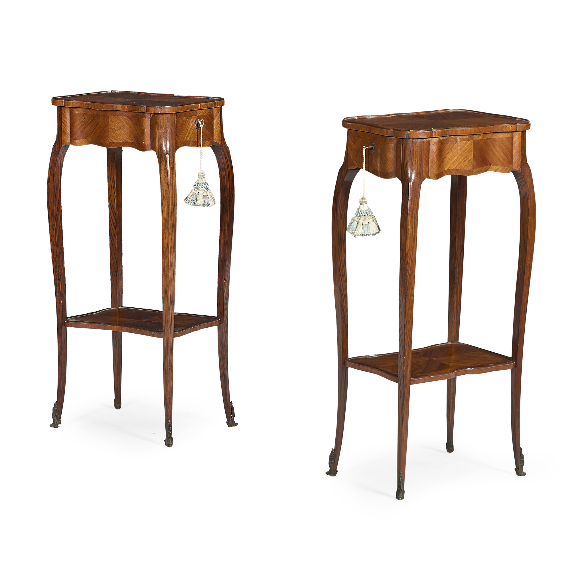 PAIR OF LOUIS XV STYLE KINGWOOD OCCASIONAL TABLES