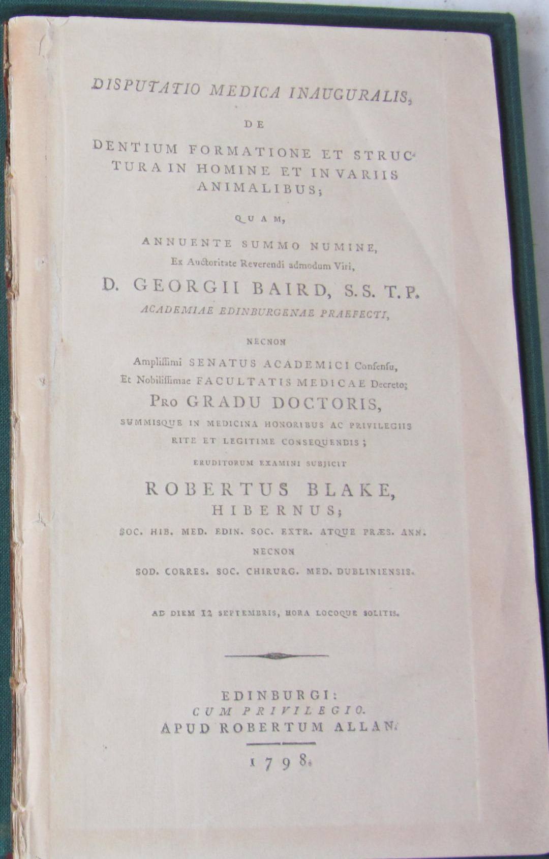 Dentistry - Blake, Robert