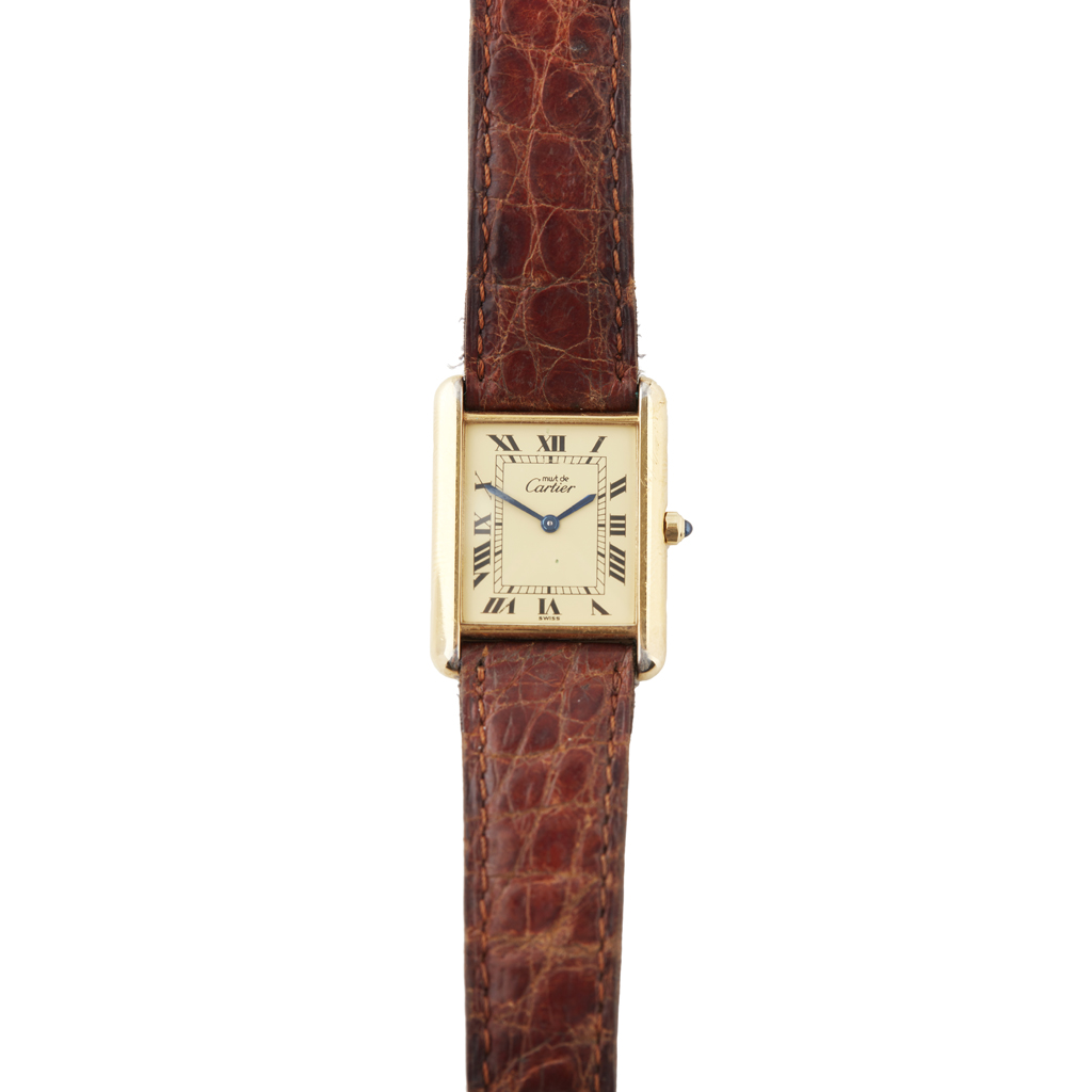 MUST de CARTIER - A gilt cased lady's wrist watch