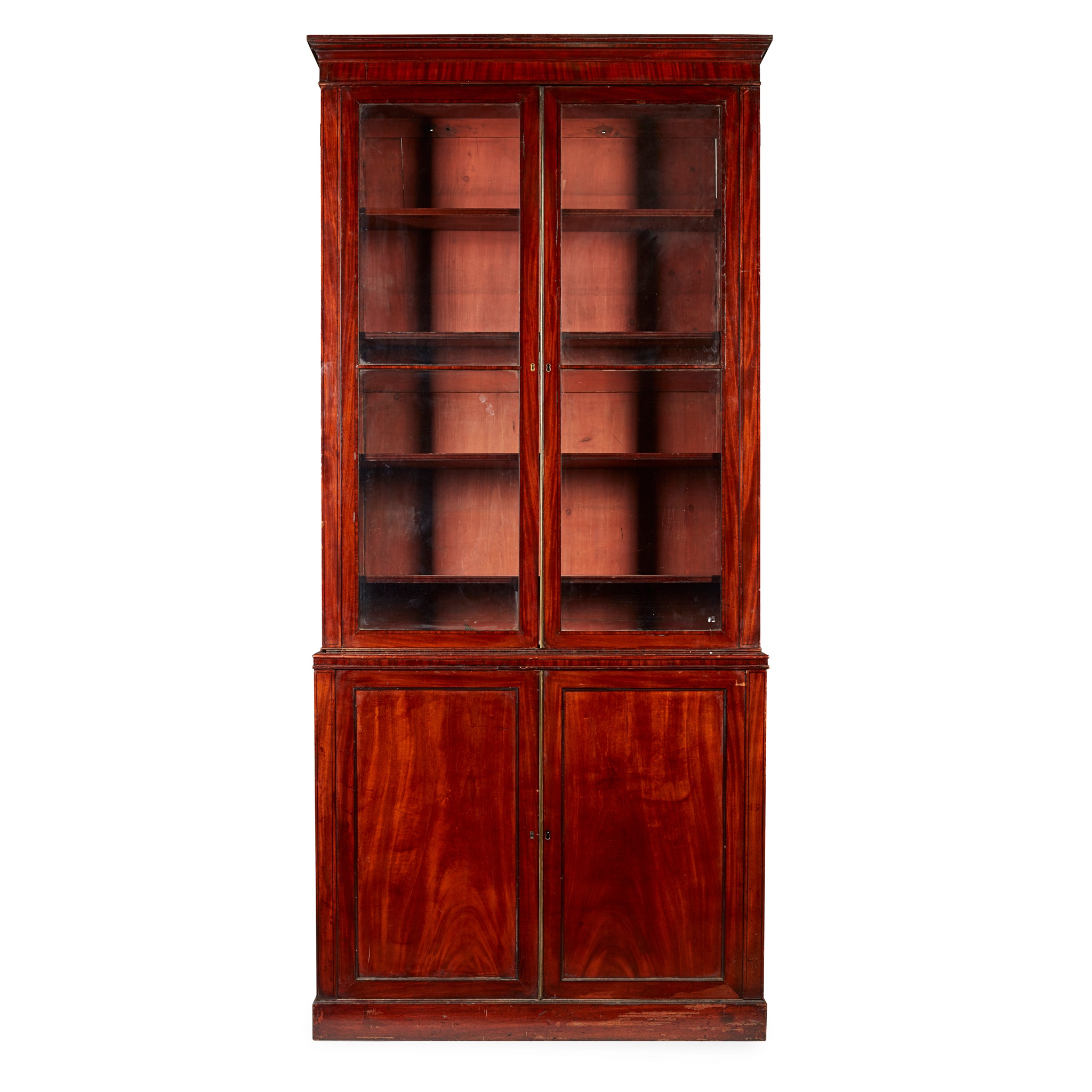 GEORGE III MAHOGANY BOOKCASE CABINET