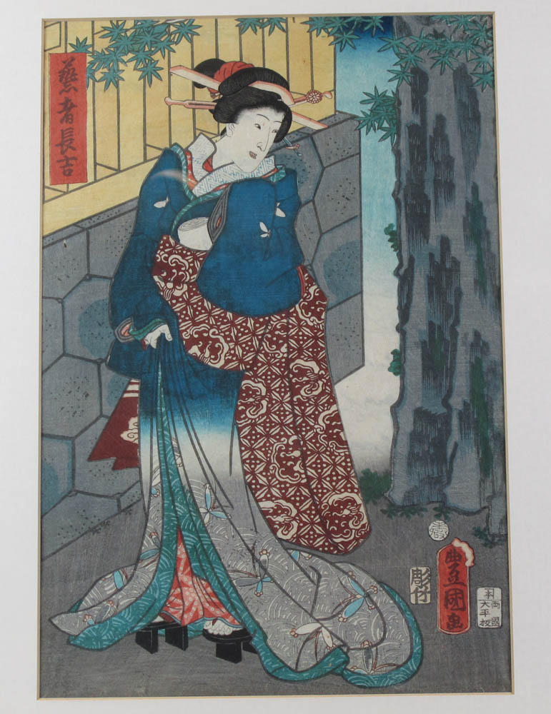 A group of four 19th century Japanese woodcuts