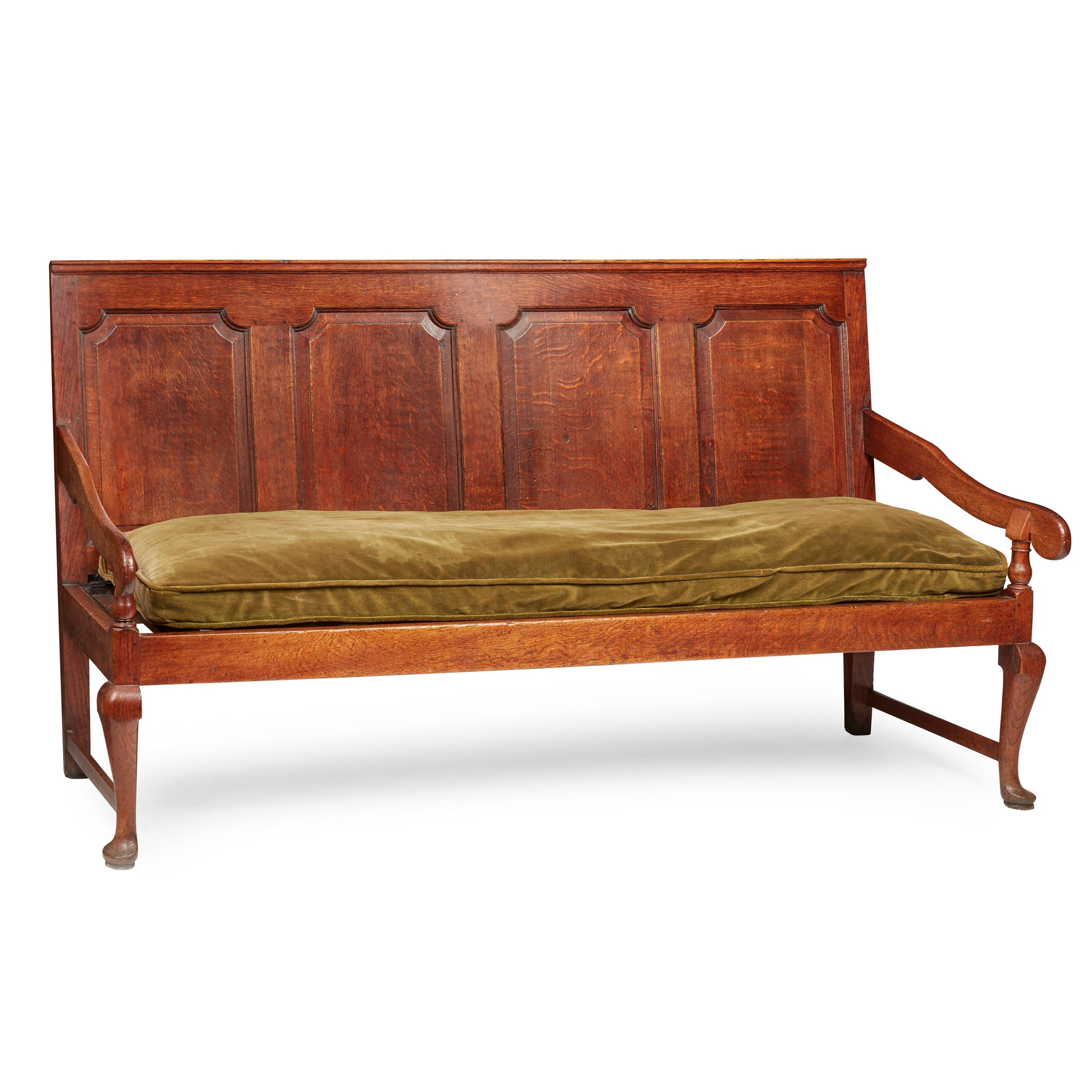 GEORGIAN OAK SETTLE
