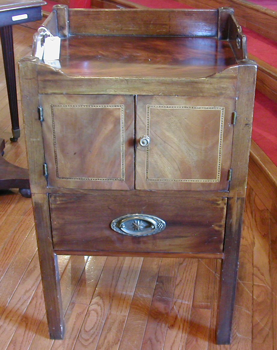 19th century mahogany bedside commode,