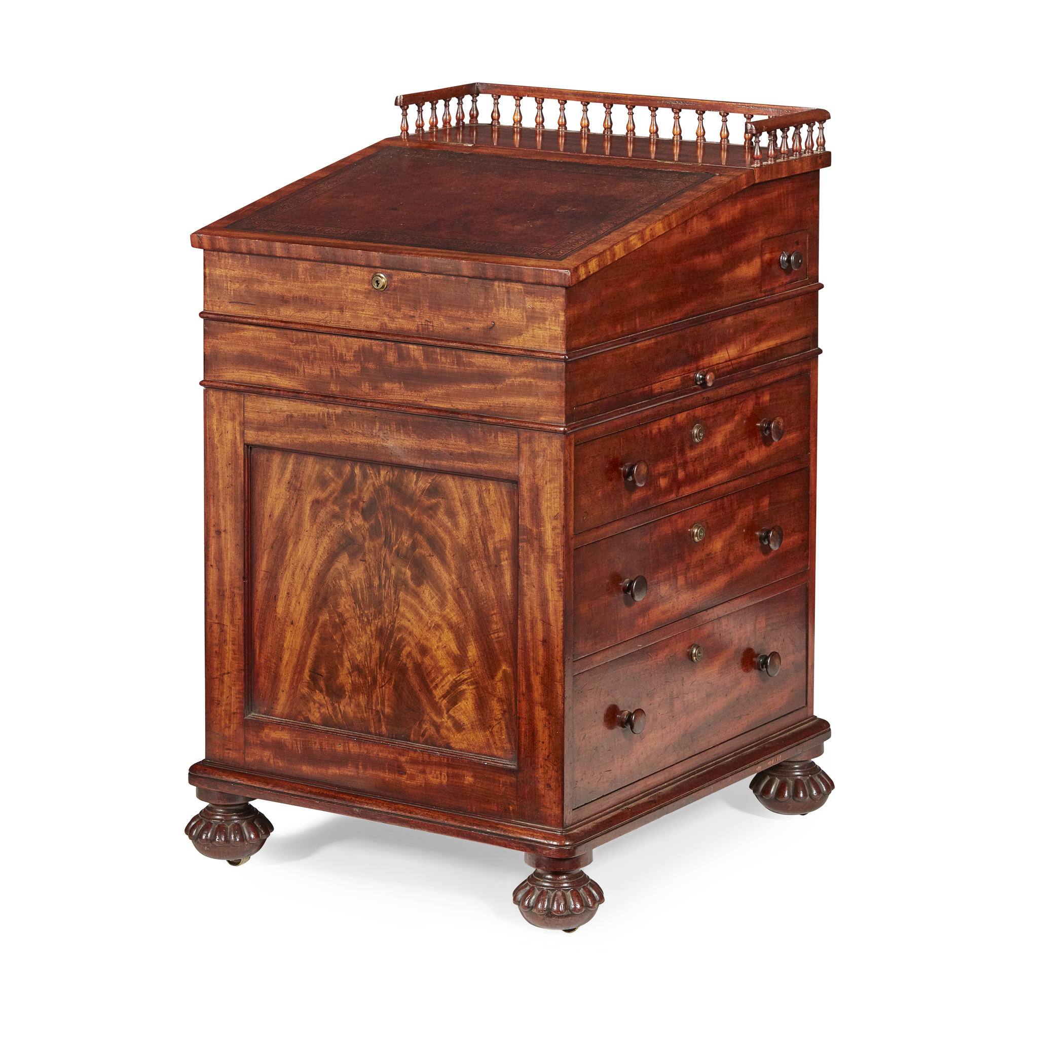 REGENCY MAHOGANY DAVENPORT, BY GILLOWS