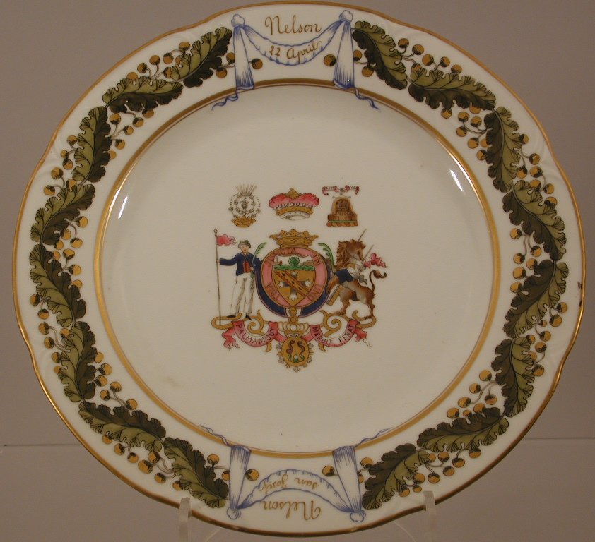 A large circular commemorative Nelson plate