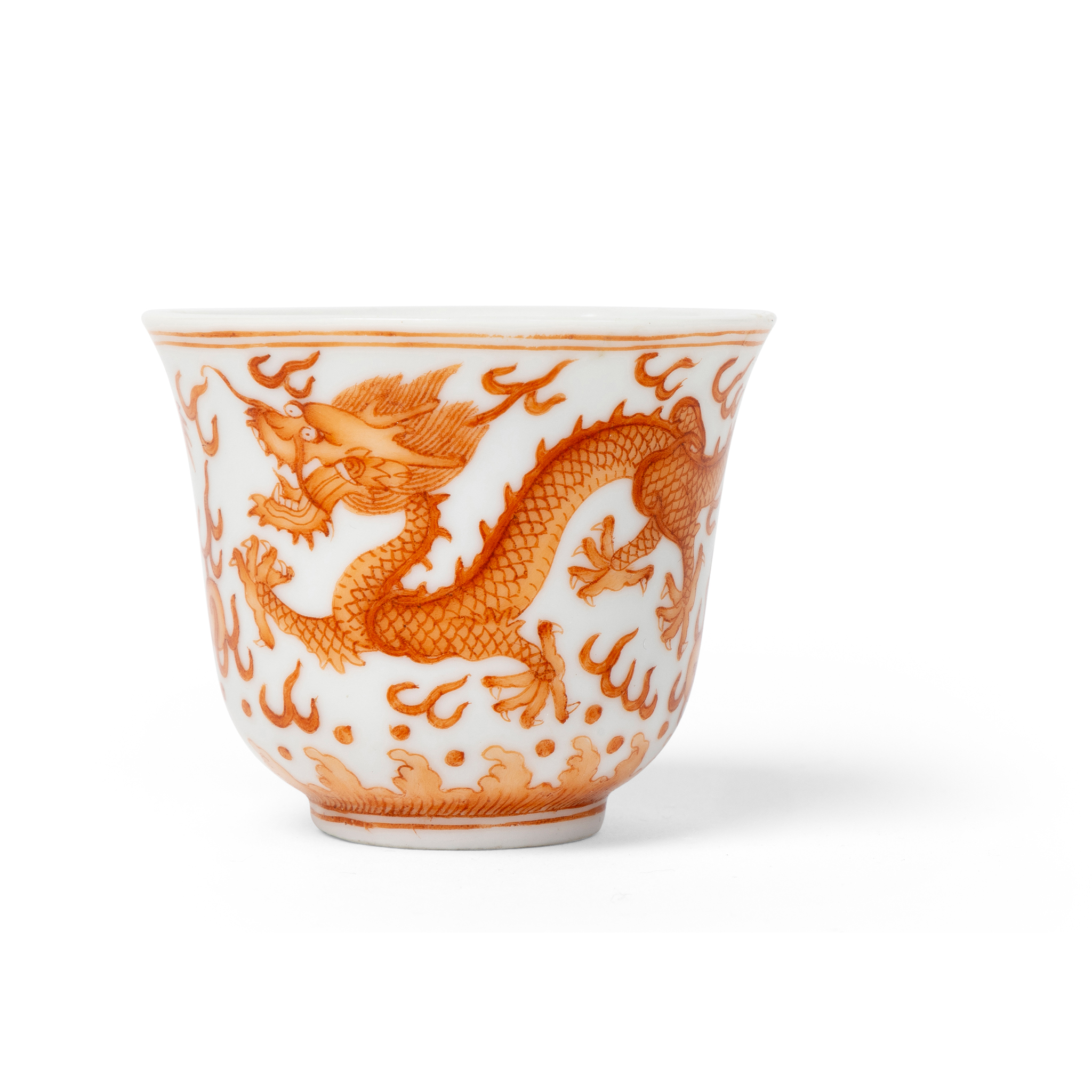 CHINESE IRON-RED-DECORATED 'DRAGON' CUP