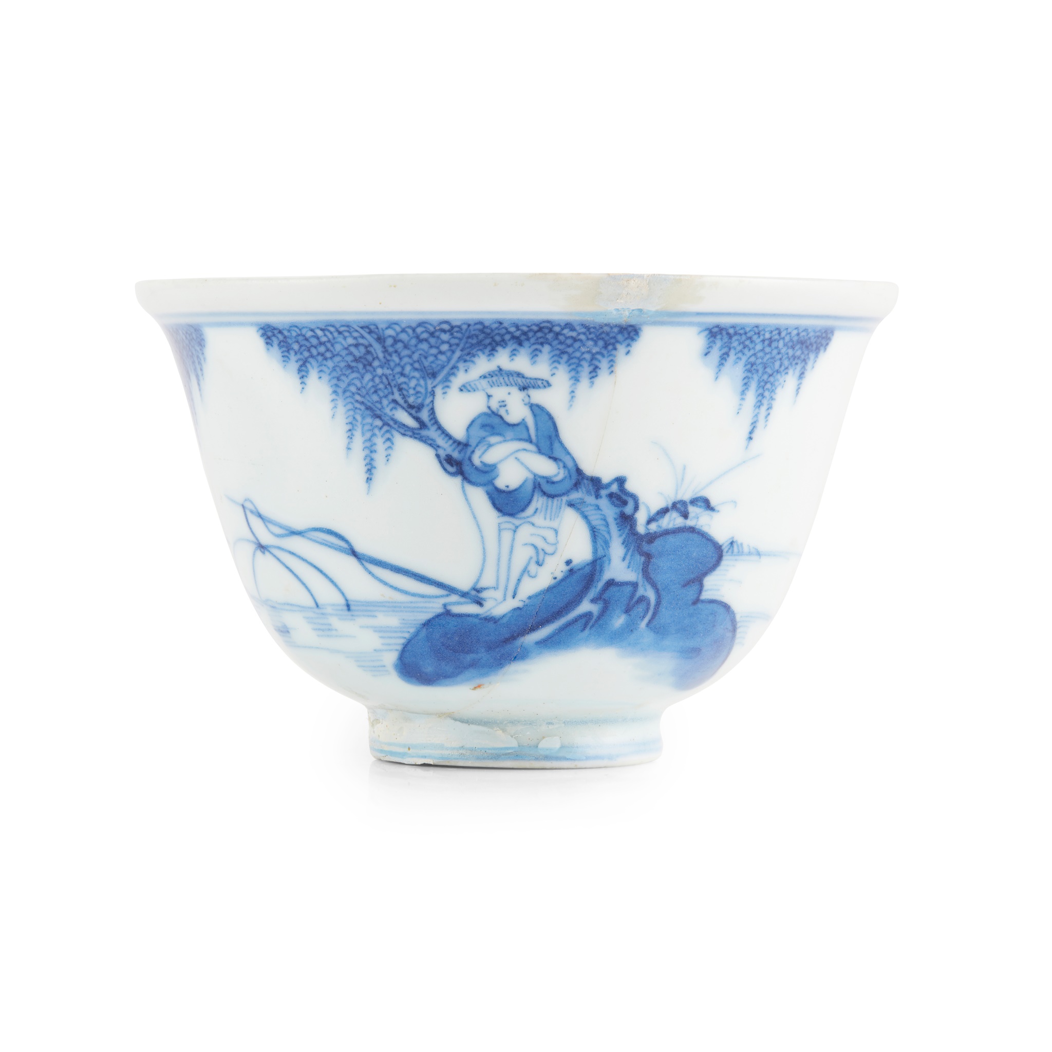 BLUE AND WHITE 'FISHER' CUP