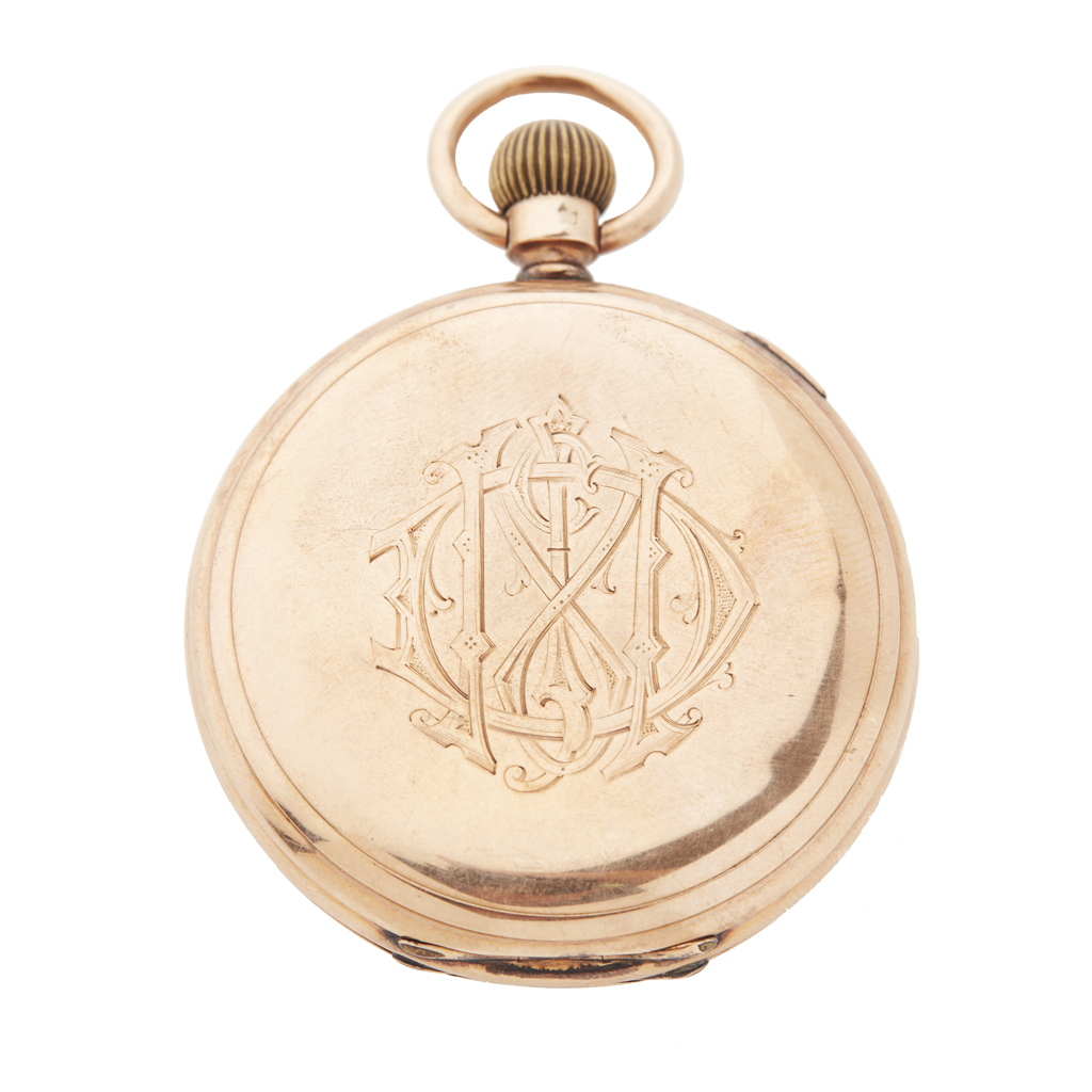 WALTHAM - A 9ct gold cased pocket watch
