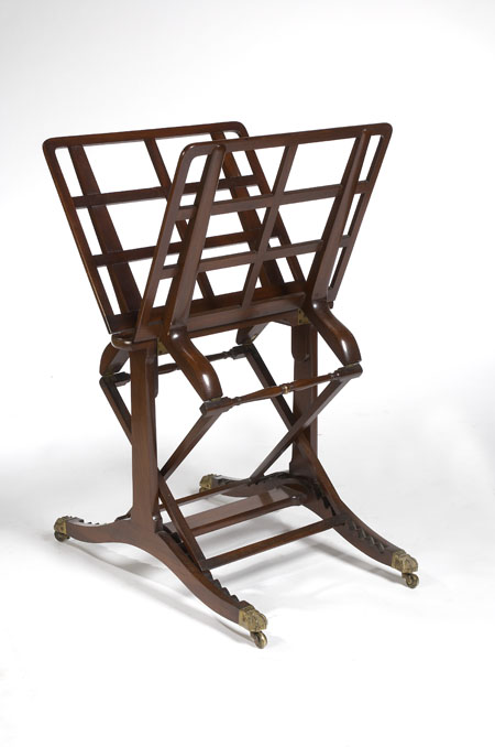 A William IV period mahogany folio stand