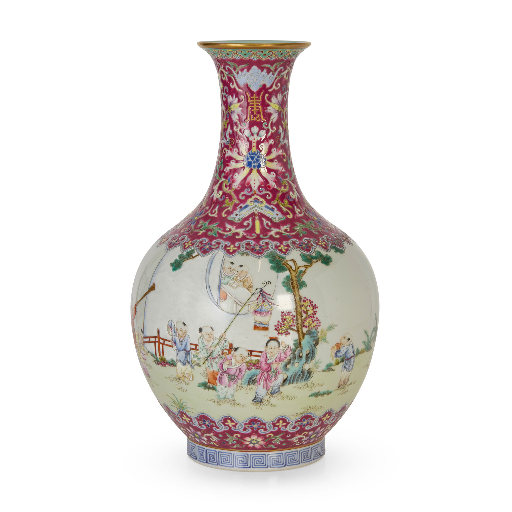 CHINESE FAMILLE ROSE 'ONE HUNDRED BOYS' VASE