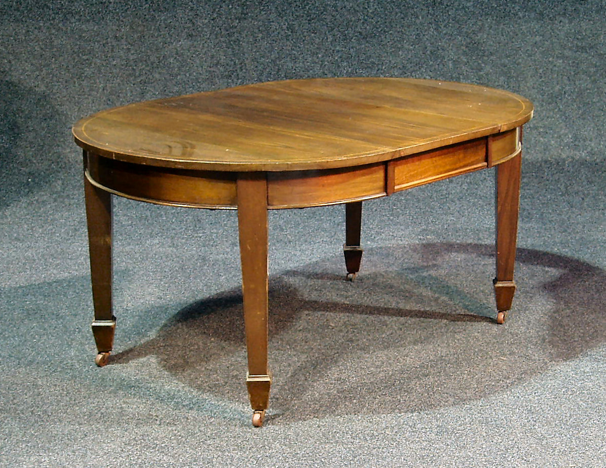 A mahogany dining table,