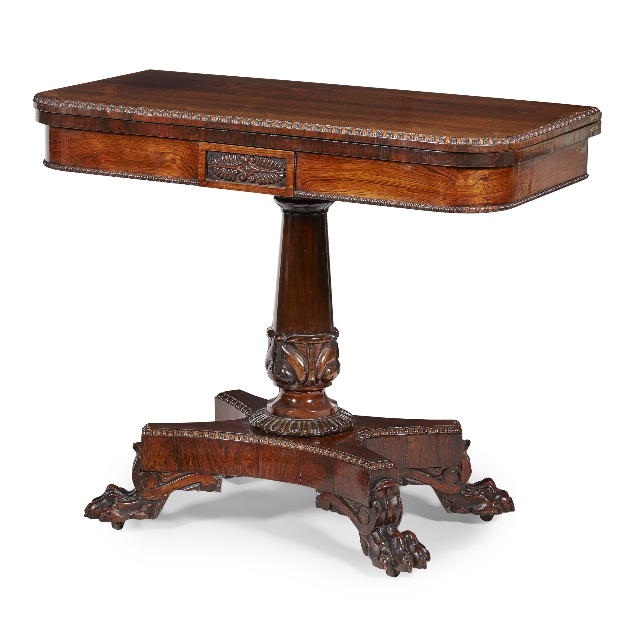 GEORGE IV ROSEWOOD CARD TABLE